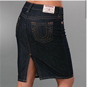 True Religion Audrey Classic Jean Pencil Skirt. Size 29